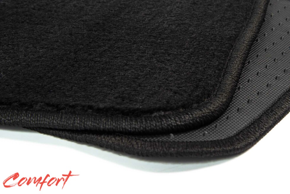 Коврики текстильные "Комфорт" для Volkswagen Polo (седан / 612, 602, 6C1) 2008 - 2015, черные, 5шт.