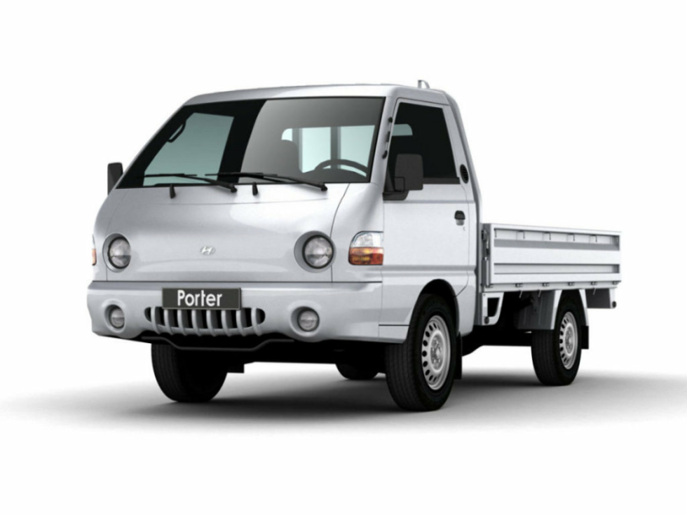 Коврики текстильные "Премиум+" для Hyundai Porter (грузовик) 1998 - 2010, черные, 2шт.