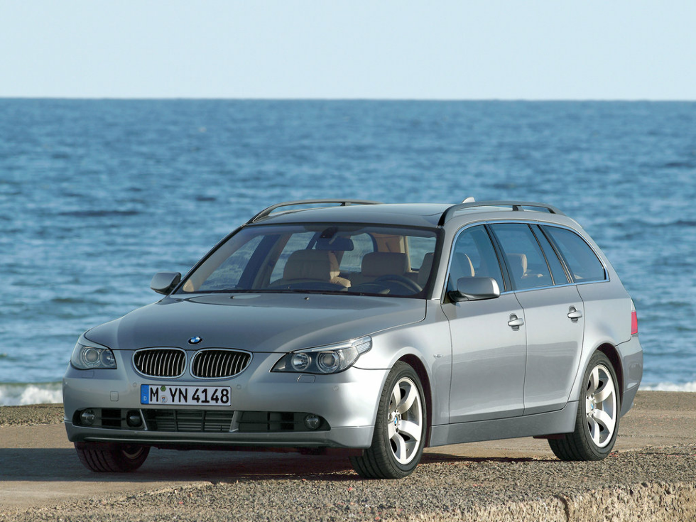 Коврики ЭВА "EVA ромб" для BMW 5-Series (универсал / E61) 2004 - 2007, черные, 4шт.